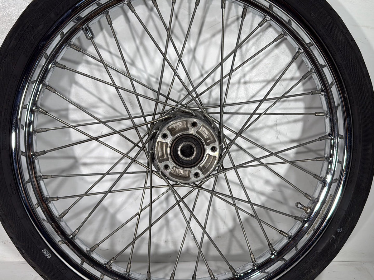 2000 Harley Dyna FXDWG Wide Glide OEM Front Wheel Rim Tire Spoked MH90-21 21"