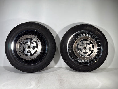 2007 - 2016 Harley-Davidson Touring Electra Glide Ultra Front & Rear Wheel Rim Tire 42196-10 , 42195-10