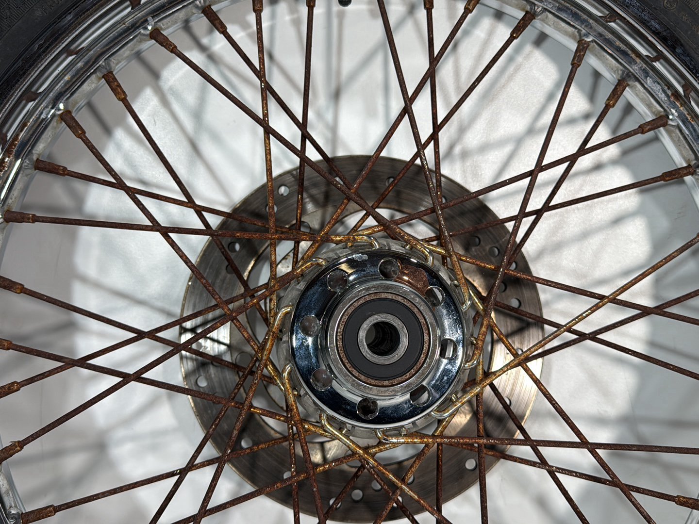 2005 Harley Dyna FXDWG Wide Glide OEM Front Wheel Rim Tire Spoked