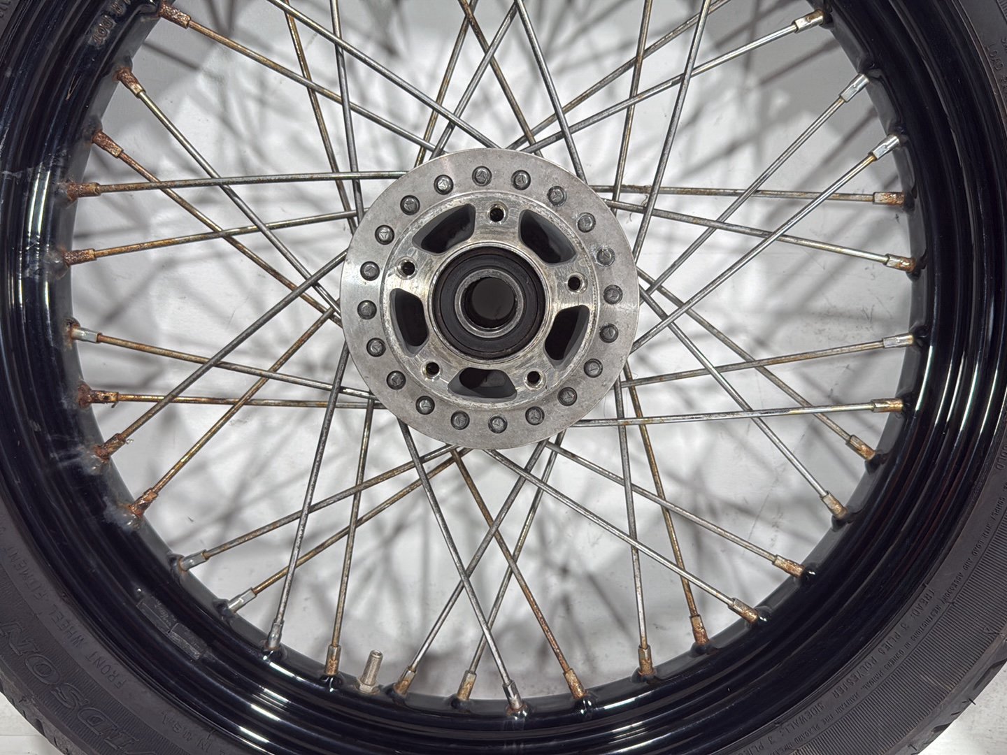 2009 Harley Dyna Street Bob FXDB OEM Front Rear Wheel Rim Tire Spoked 17" 19"