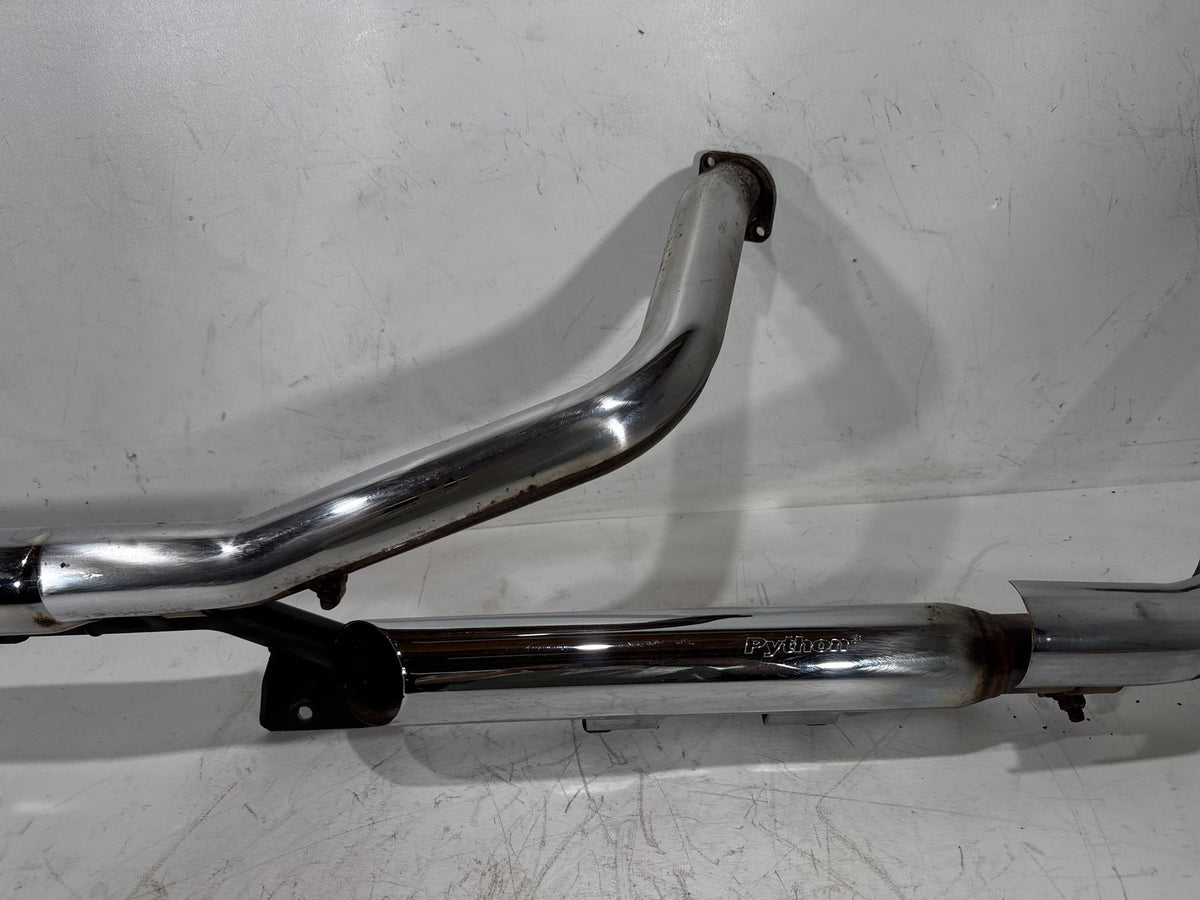 2002 Harley Heritage Softail Classic FLSTC Exhaust Header Pipes Muffler PYTHON