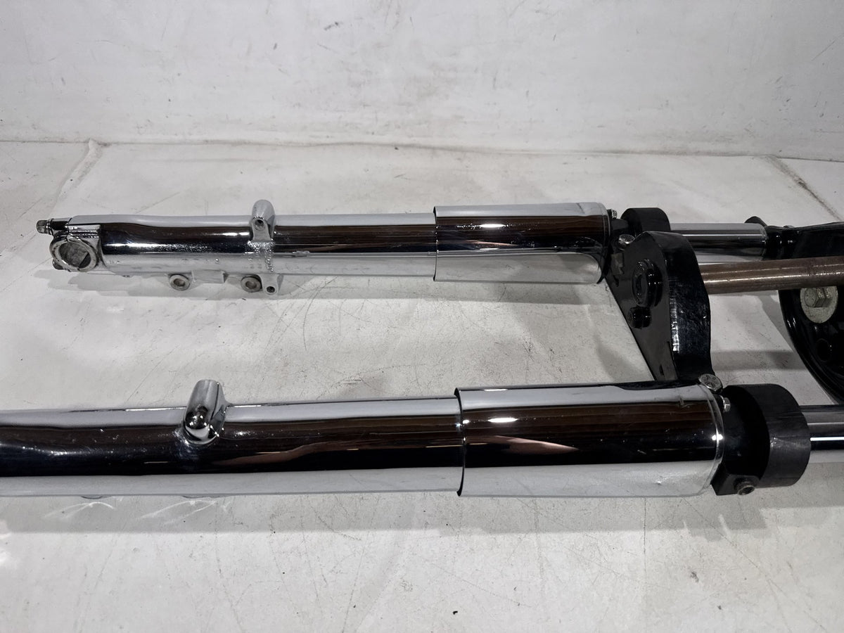 02 Harley Electra Glide Touring Front Triple Tree Set & LH RH Fork Legs Sliders