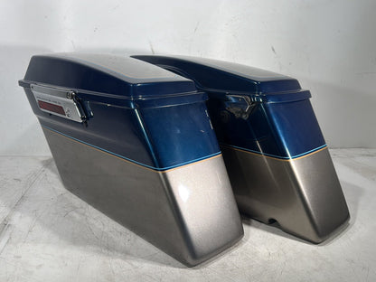 1998 Harley Touring FLHTCUI Electra Glide Ultra OEM Left Right Saddlebags Luggage NOKey