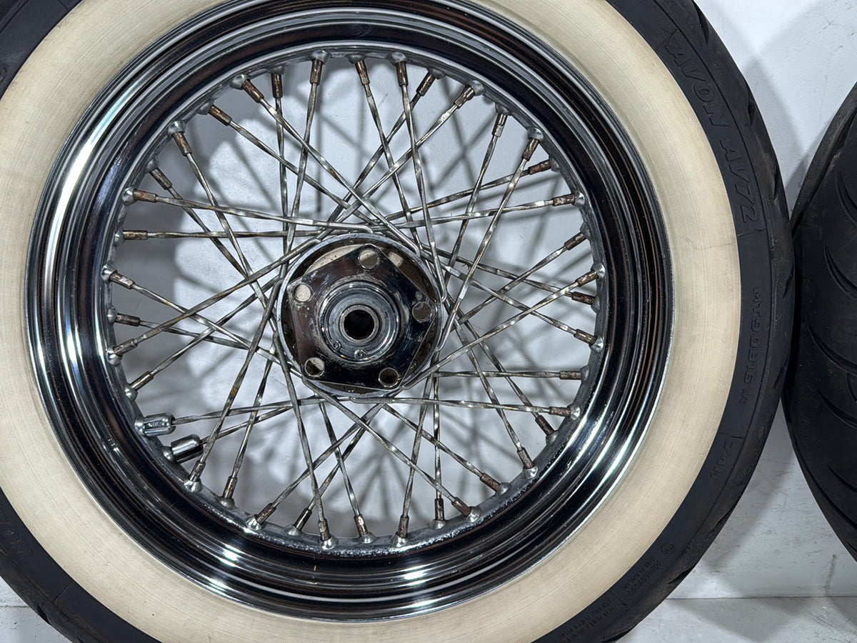 1990 Harley Electra Glide Touring Front Rear Wheel Rim Tire Spoked MT90B16 16"