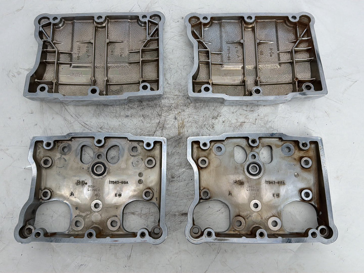 15 Harley Electra Glide Touring Ultra Low OEM Twin Cam Top Rocker Covers Chrome