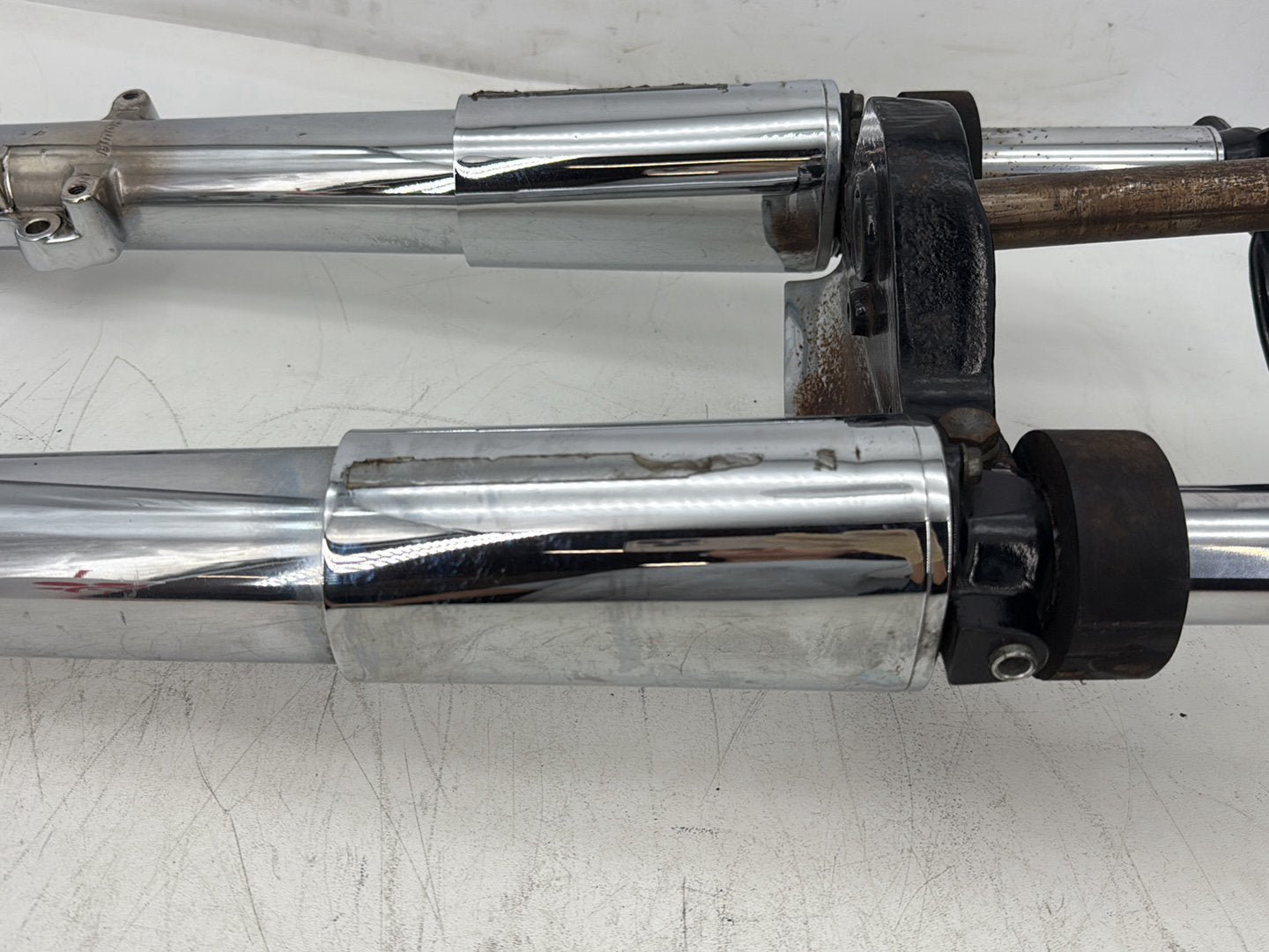 00 Harley Touring Electra Ultra Front Triple Tree Set &amp; LH RH Fork Legs Sliders
