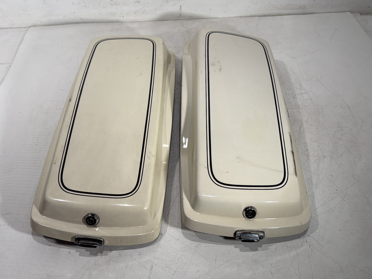 1992 Harley Electra Glide Touring Classic Left & Right Saddlebag Lid Cover Caps