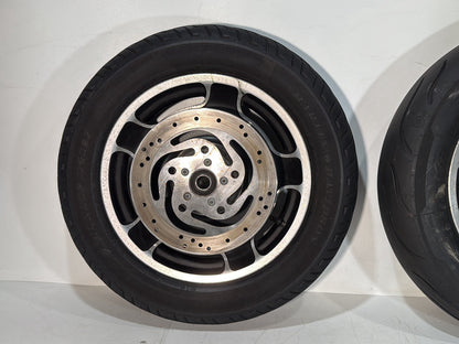 2007 - 2012 Harley-Davidson Touring Street Glide Front & Rear Wheel Rim Tire Airstrike