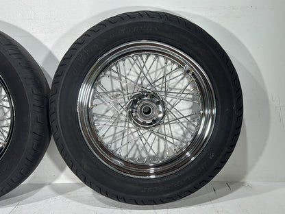 2013 Harley Heritage Softail Classic FLSTC OEM Front Rear Wheel Rim Tire Spoked