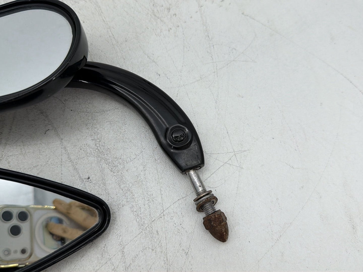 2005 Harley Road King Touring Police Left Right Rear View Mirror WILLIE G SKULL