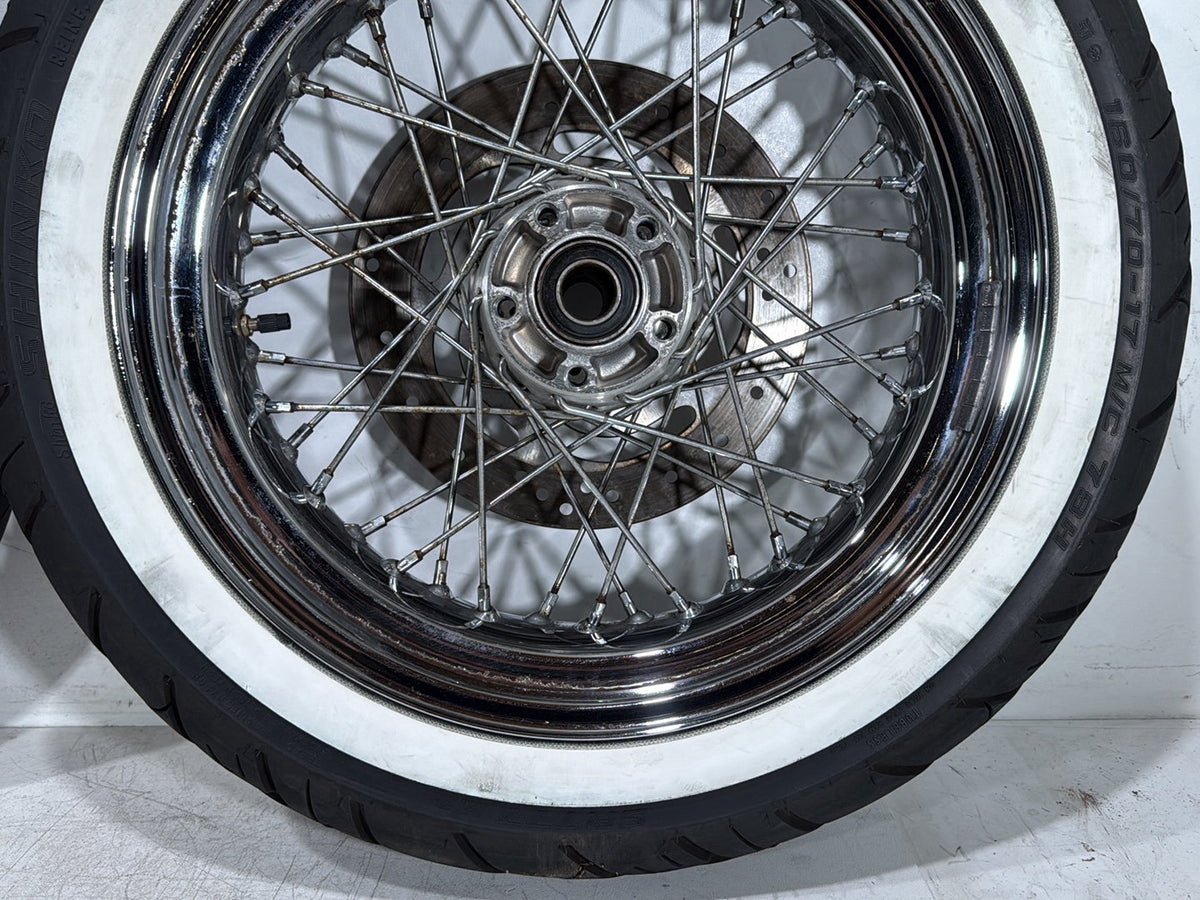 2007 Harley Dyna Street Bob FXDB OEM Front Rear Wheel Rim Tire Spoked