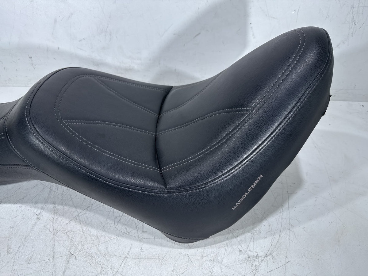 02 Harley Heritage Softail Classic Passenger Rider Driver Seat Saddle SADDLEMAN