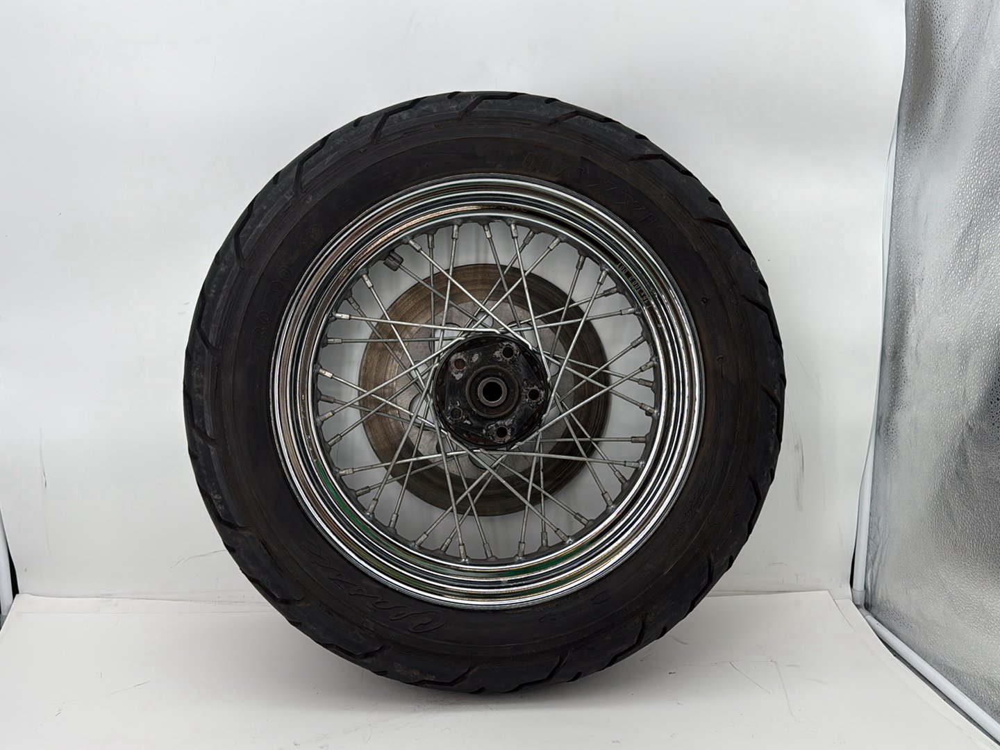 1993 Harley Sportster XLH883H Hugger 883 OEM Rear Wheel Rim Tire Spoked