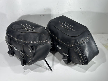 2004 Harley Softail FLSTC Heritage Classic OEM Rear Left Right Saddlebags Luggage Leather