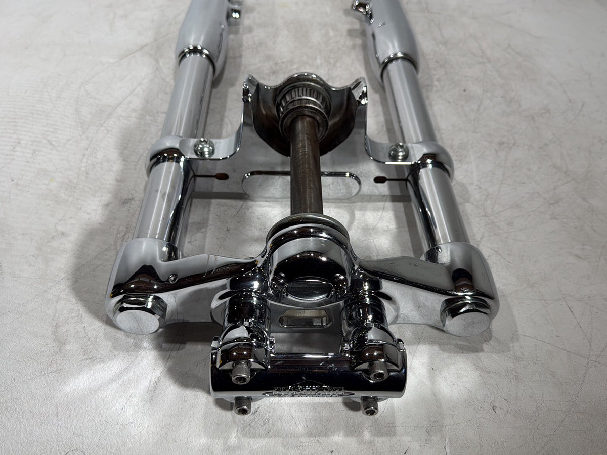2003 Harley Softail Deuce FXSTD Front Triple Tree Set & LH RH Fork Legs Sliders