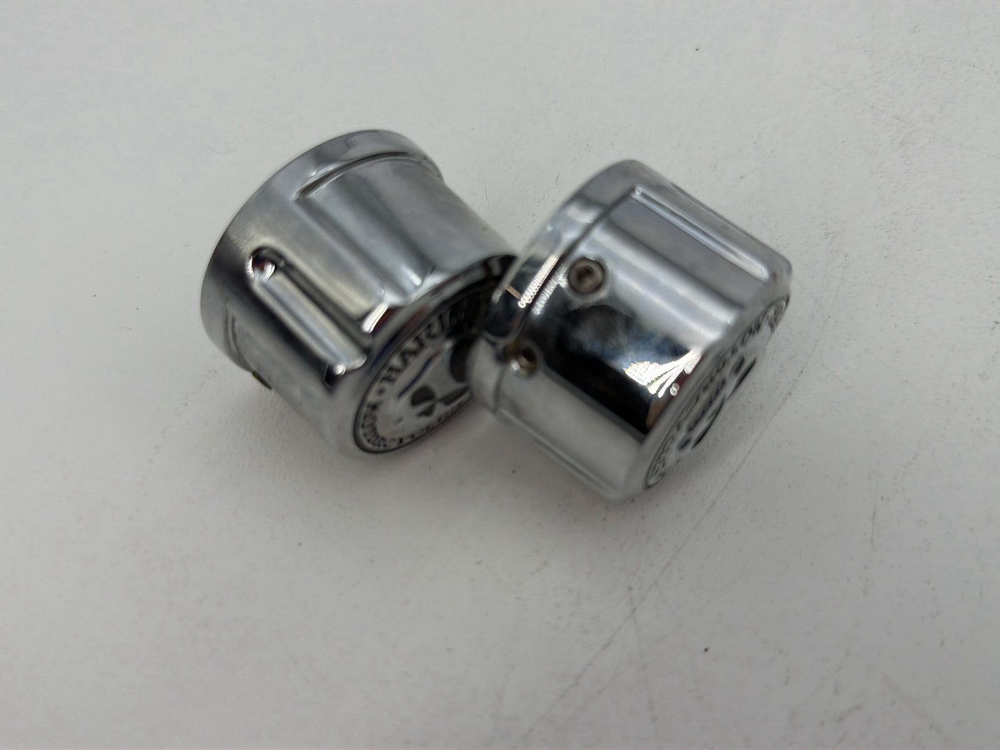 1986 - 1998 Harley-Davidson Softail Heritage Classic Front Wheel Axle Nut Covers Caps 43163-08A