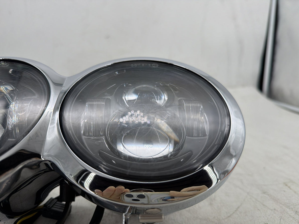 2012 Harley Dyna Fat Bob FXDF 103 OEM Headlight Headlamp Head Lam Light LED DUAL