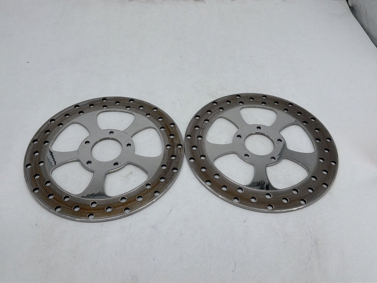 2007 Harley Street Glide Touring FLHX OEM Front Brake Rotors Disc Pair
