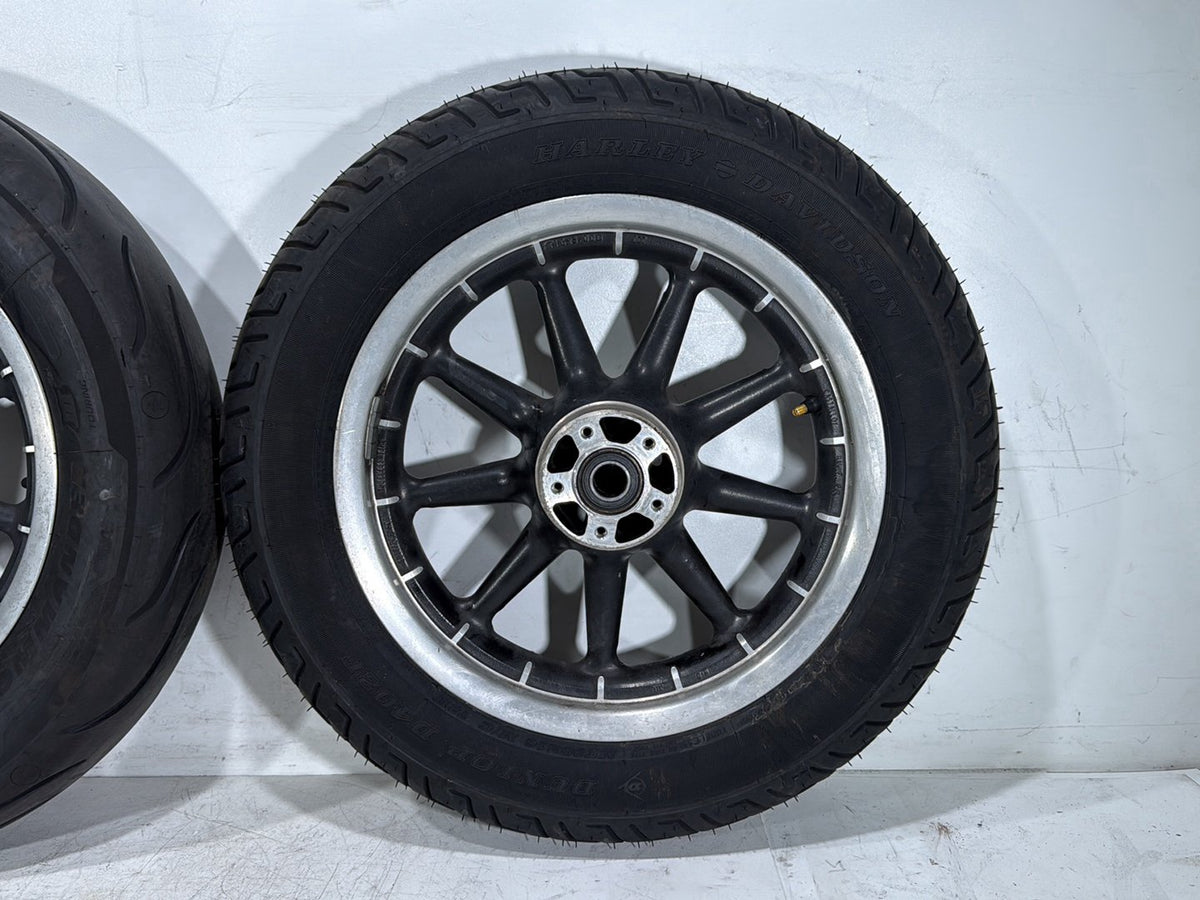 2005 Harley Road King Touring Police OEM Front & Rear Wheel Rim Tire 16"