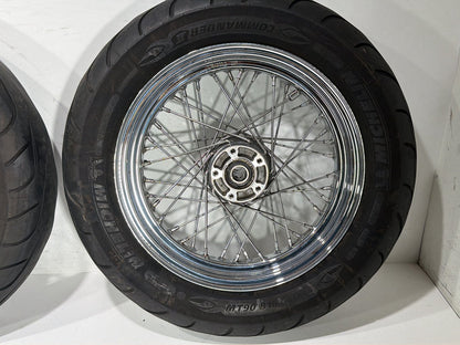 2011 Harley Heritage Softail Classic FLSTC Front Rear Wheel Rim Tire Spoked 16"