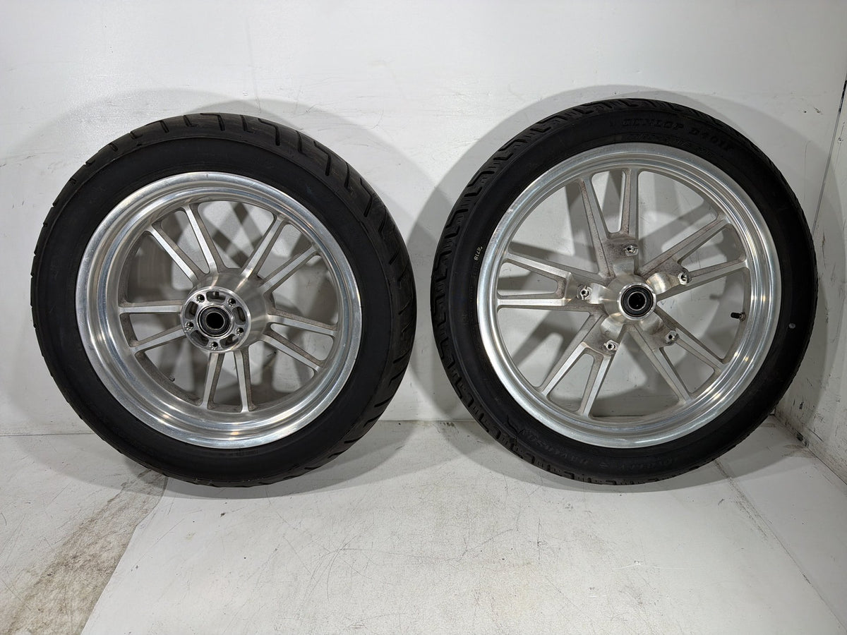 2007 Harley Dyna Super Glide FXD OEM Front & Rear Wheel Rim Tire 17" 19"