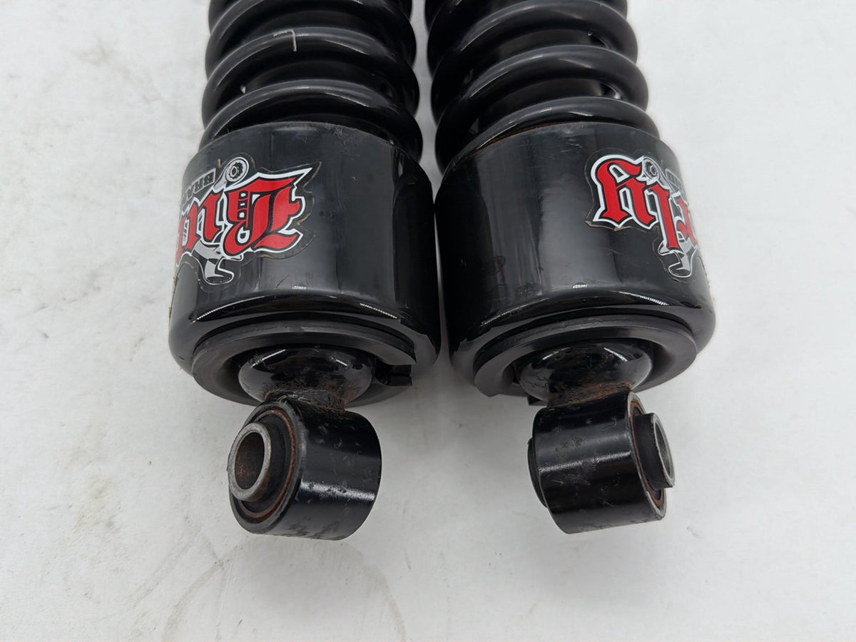 2008 Harley Dyna Fat Bob FXDF Rear Left Right Shock Absorbers BURLY 12"
