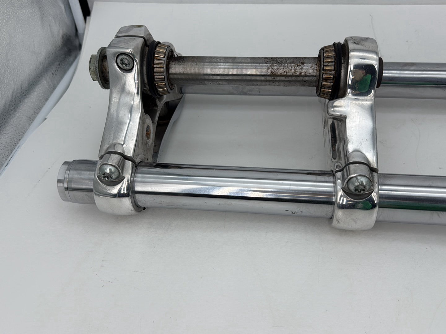 2009 Harley Sportster XL1200C 1200 Custom OEM Front Triple Tree Set & LH RH Fork Legs Sliders