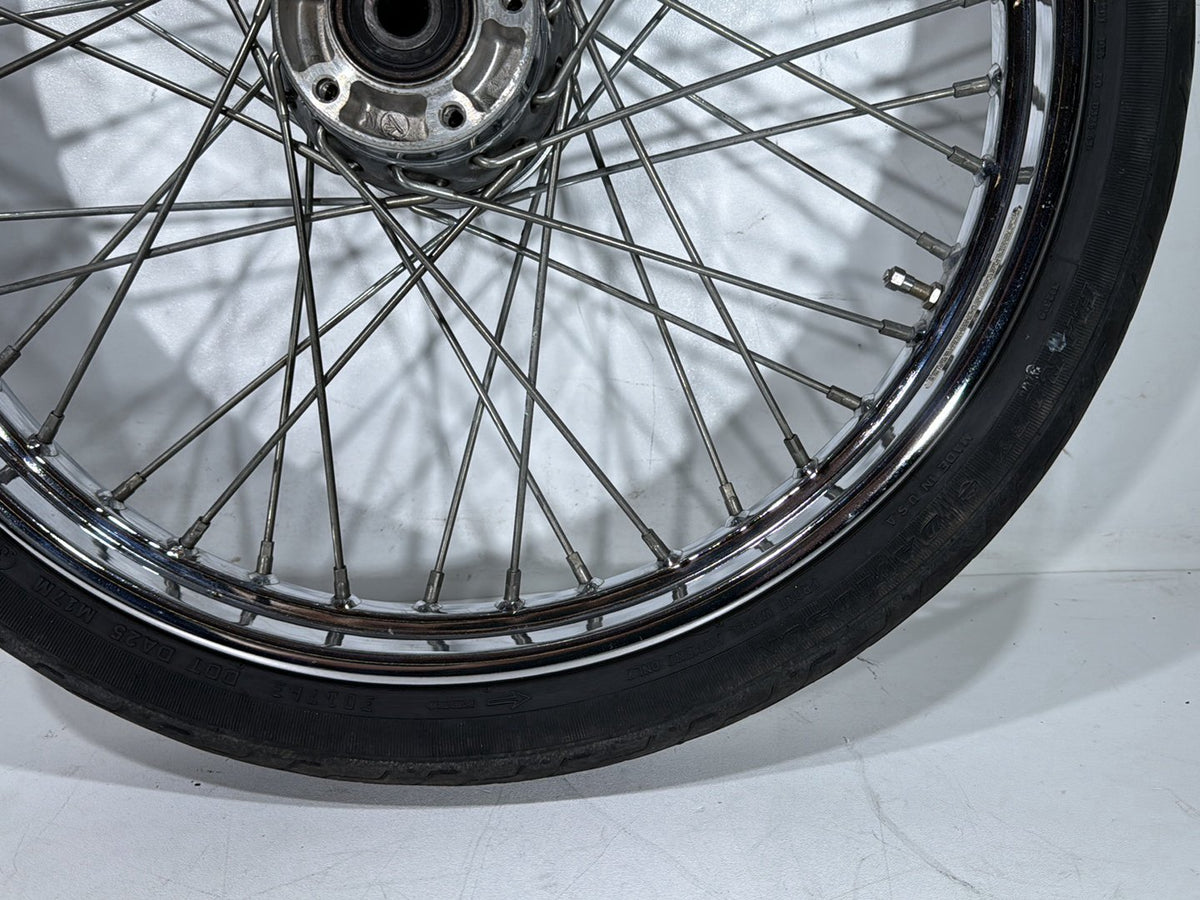 2000 Harley Dyna FXDWG Wide Glide OEM Front Wheel Rim Tire Spoked MH90-21 21"