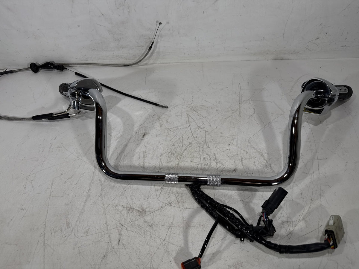07 Harley Electra Touring CVO OEM Handlebars Left Right Switches Controls Chrome