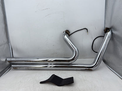2010 Harley Dyna Fat Bob FXDF Exhaust Header Pipes Vance & Hines SCRATCHED
