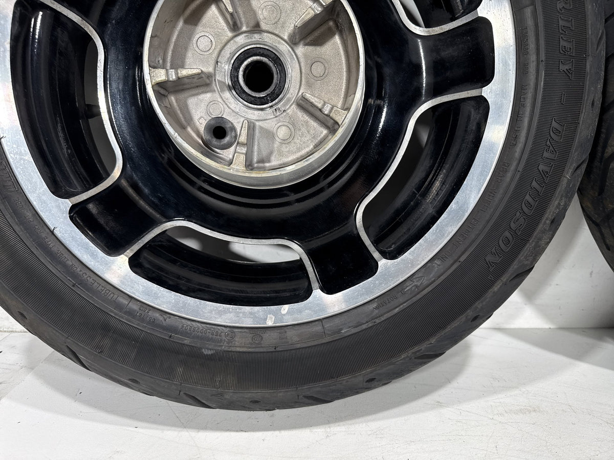 2010 Harley Road King Touring Police OEM Front & Rear Wheel Rim Tire 17" 16"