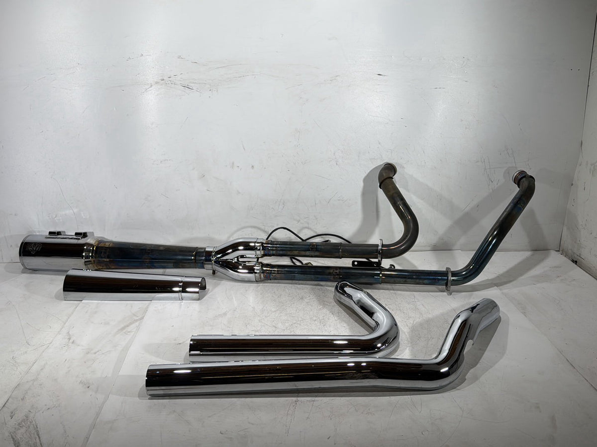 10 Harley Street Glide Touring FLHX Exhaust Header Pipes Muffler Vance & Hines