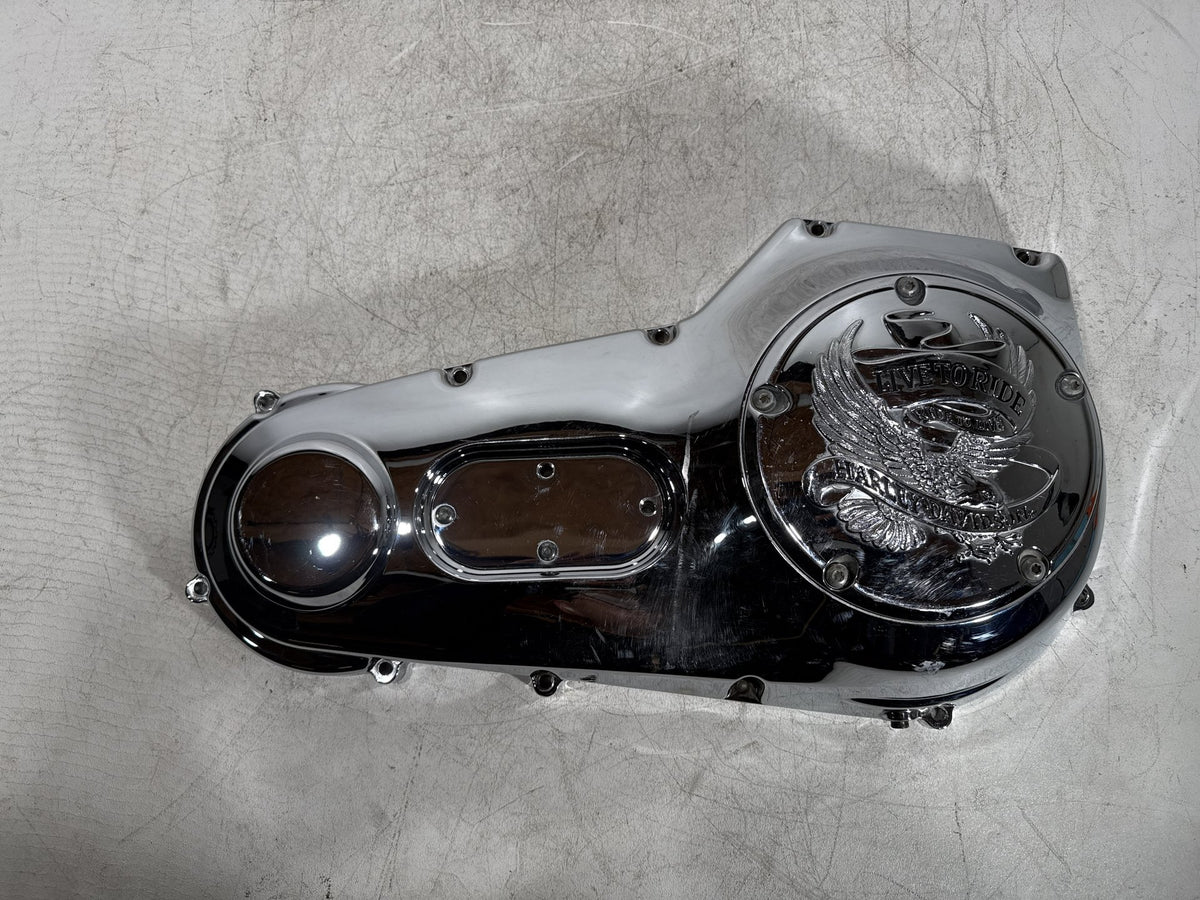 2001 Harley Fat Boy Softail FLSTF OEM Outer Primary Clutch Cover Scratched