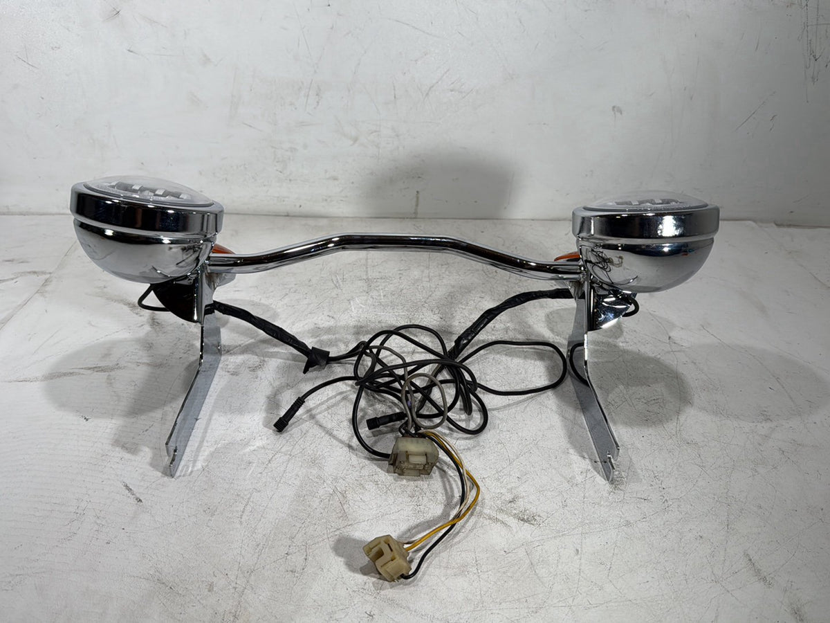 1992 Harley Electra Glide Touring OEM Front Turn Signal Indicators Aux Light Bar