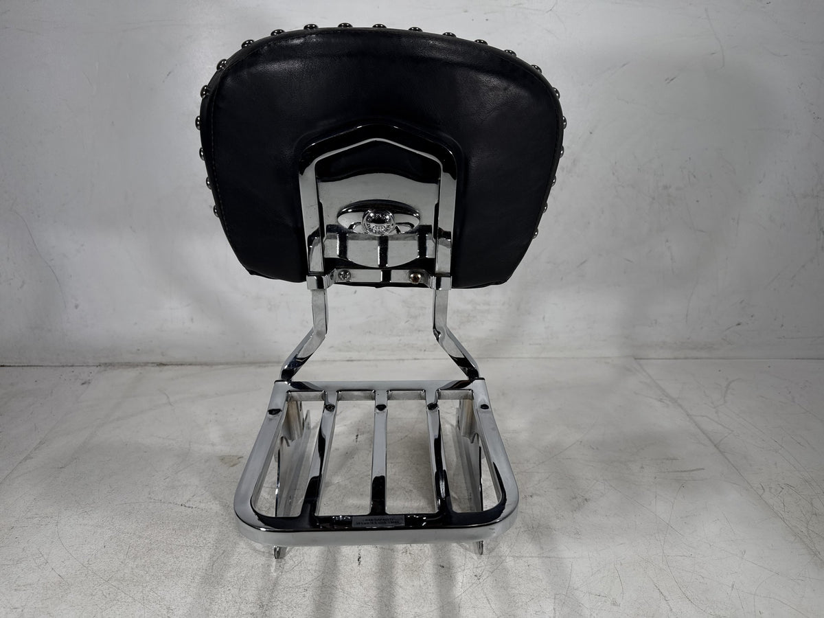 2001 Harley Heritage Softail Classic OEM Rear Sissy Bar w/ Backrest Cushion Pad