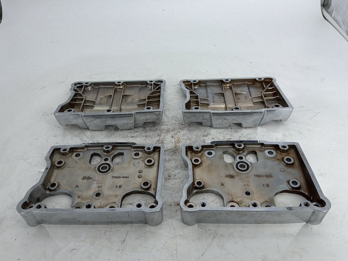 15 Harley Electra Glide Touring Ultra Low OEM Twin Cam Top Rocker Covers Chrome