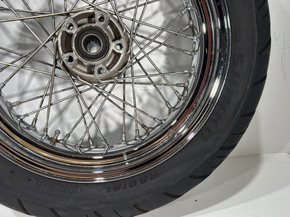 2006 Harley Dyna FXDWGI Wide Glide OEM Front Rear Wheel Rim Tire Spoked