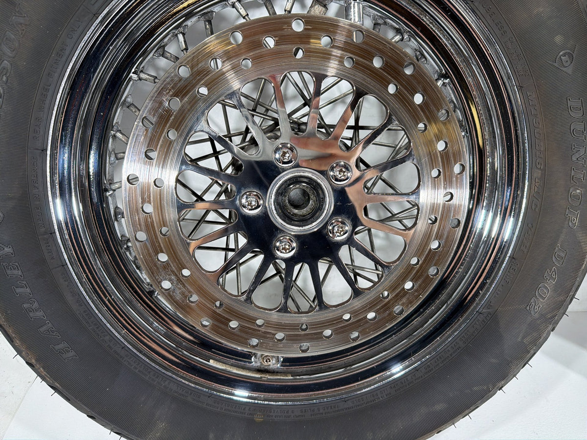 97 Harley Heritage Softail Classic Front Rear Wheel Rim Tire Spoked MT90B16 16"