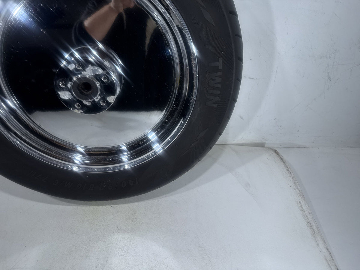 94 Harley Softail Custom FXSTC OEM Rear Wheel Rim Tire 140/90B16 77H 16" Chrome