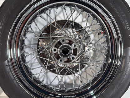 2007 - 2017 Harley-Davidson Dyna Super Glide Custom Front Rear Wheel Rim Tire Spoked 43105-06 , 40979-06