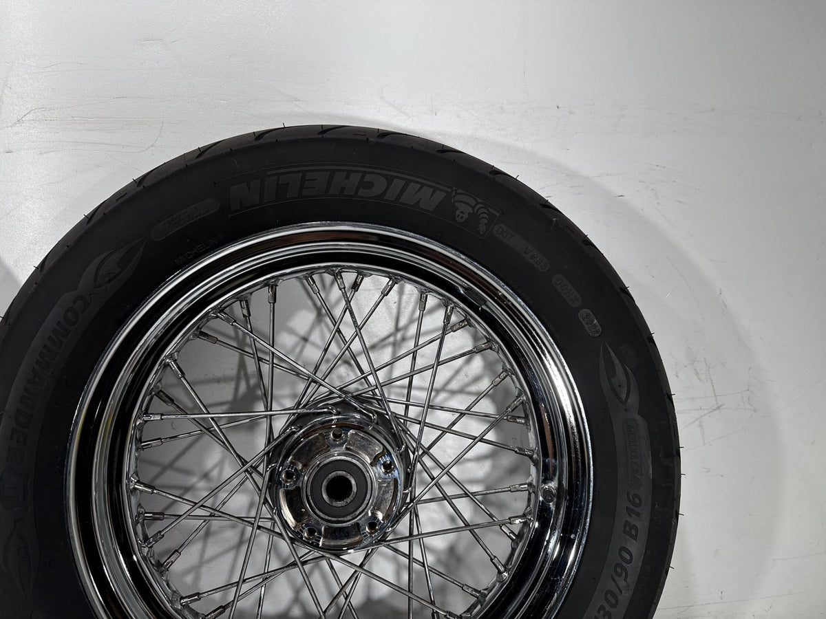 01 Harley Electra Glide Touring Classic OEM Front Rear Wheel Rim Tire Spoked 16"