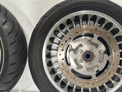 2007 - 2012 Harley-Davidson Touring Road Glide Front & Rear Wheel Rim Tire 	43493-09