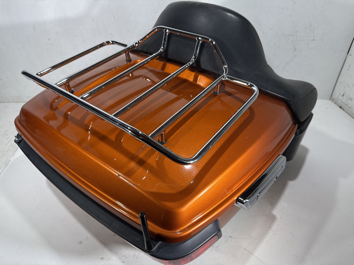 2014 Harley Electra Glide Touring Ultra OEM Pass Backrest Tour Pak Luggage NOKey