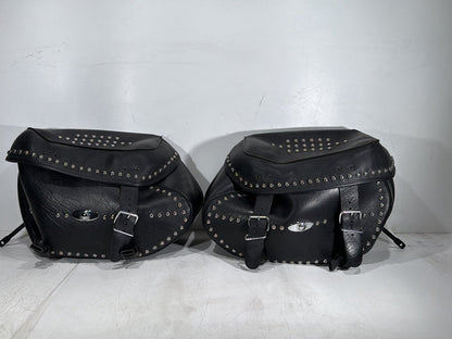 2007 Harley Softail Heritage Classic FLSTC OEM Rear Left Right Saddlebags Luggage Leather
