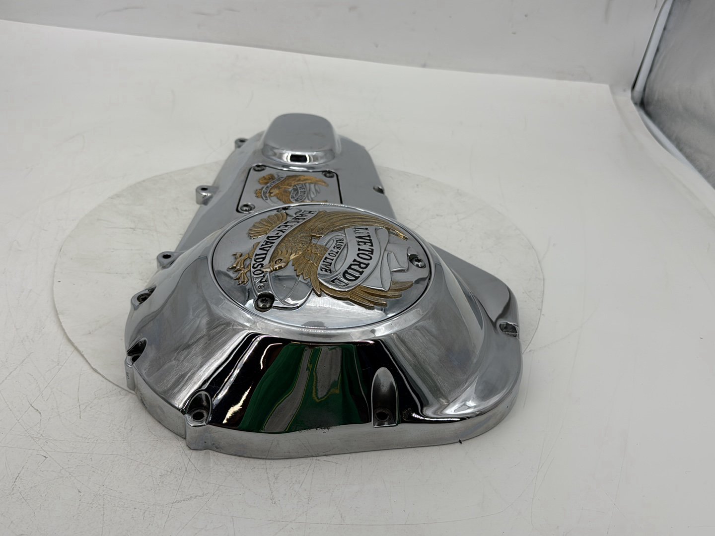 95 Harley Touring Electra Glide Classic Outer Primary Clutch Cover Golden Eagle