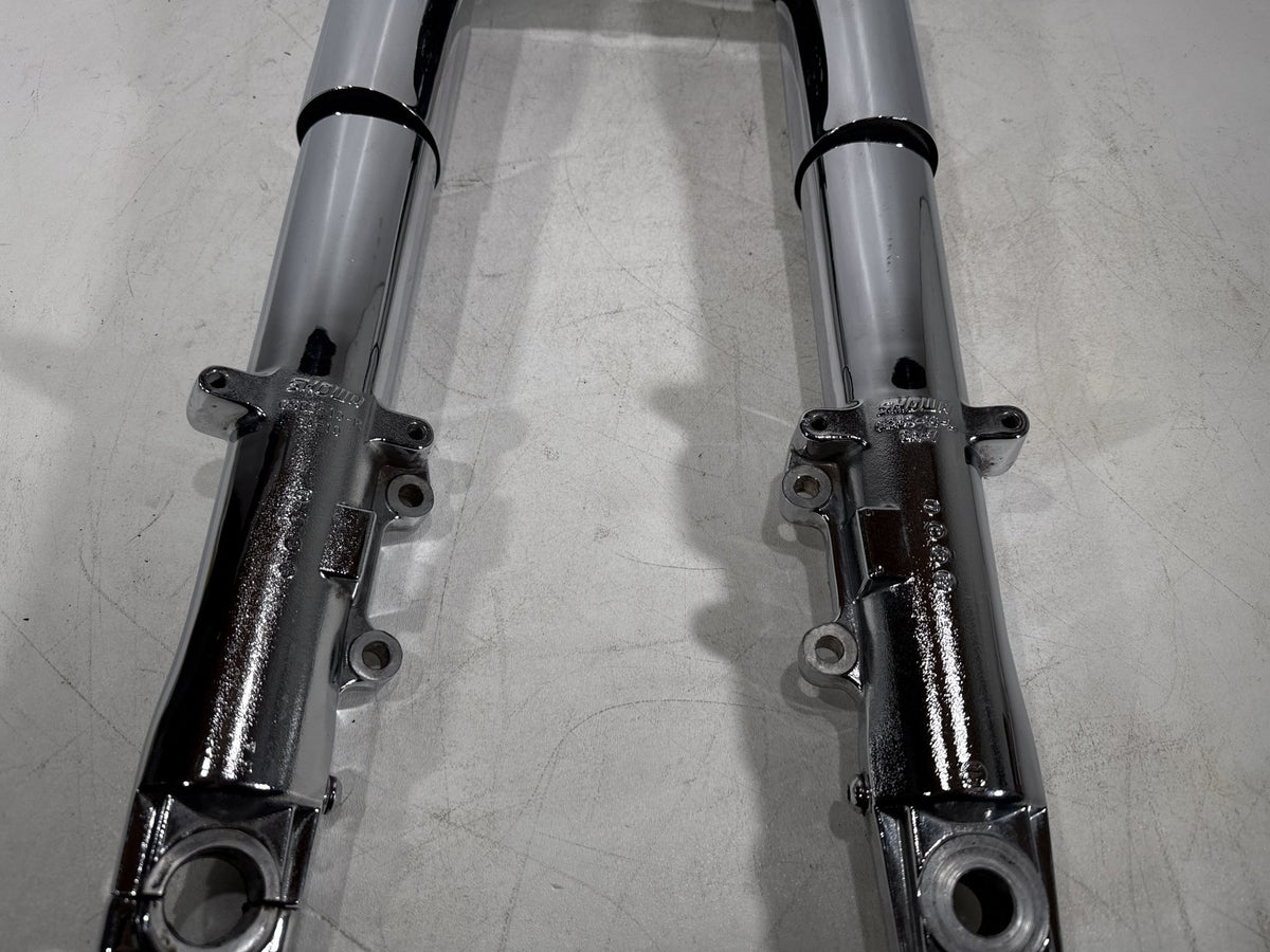 02 Harley Electra Glide Touring Front Triple Tree Set & LH RH Fork Legs Sliders