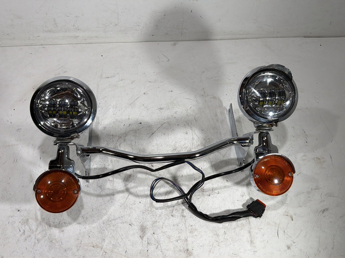 1994 Harley Electra Glide Touring OEM Front Turn Signal Indicators Aux Light Bar