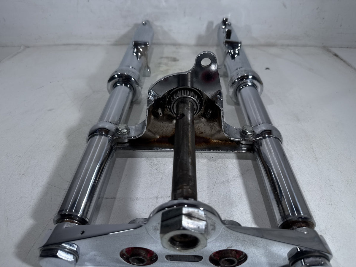 1994 Harley Softail Custom OEM Front Triple Tree Set & LH RH Fork Legs Sliders