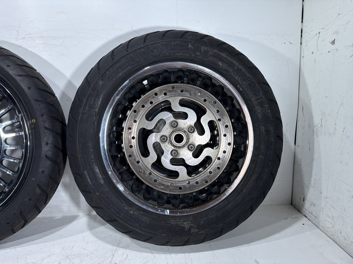 2012 Harley Electra Glide Touring Ultra OEM Front & Rear Wheel Rim Tire 16" 17"