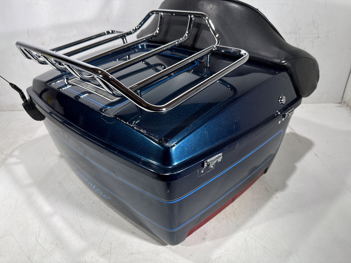 02 Harley Electra Glide Touring Classic OEM Pass Backrest Tour Pak Luggage NOKey